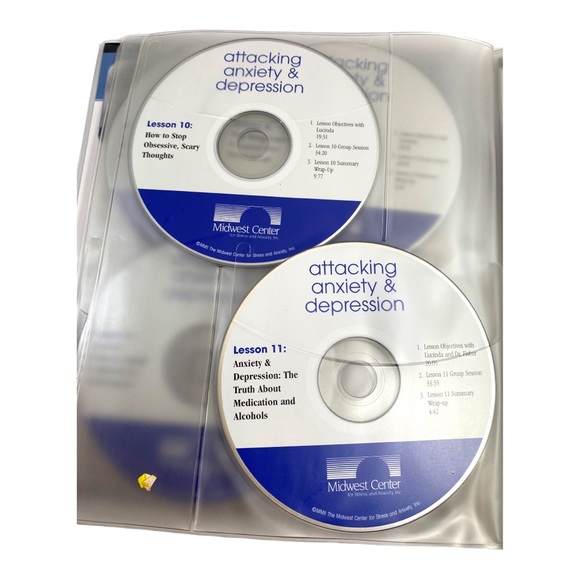 Midwest Center Inc Attacking Anxiety & Depression 16 CD Workbook Flash cards Set - Picture 10 of 15